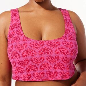 Savage X Fenty C RIB SLEEP CROP TOP Millennial Pink size 3X NWT in packaging‎